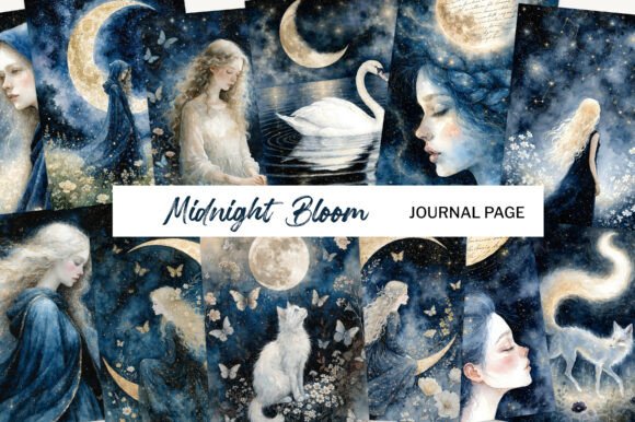 Celestial Junk Journal Pages: Crafting Dreamy Nighttime Narratives