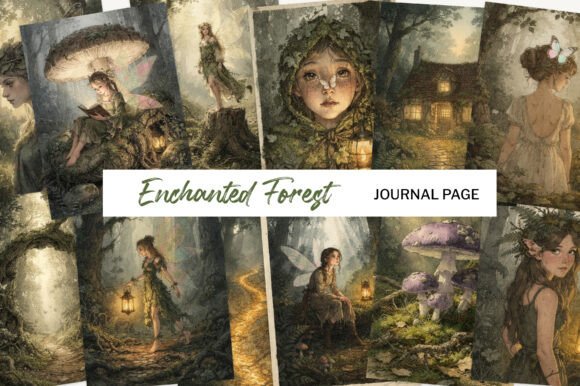 Enchanted Forest Fairy Junk Journal Page: Bringing Woodland Magic to Your Creative Projects