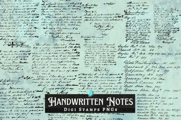 Enhance Your Digital Crafts with Handwritten Notes Digi Stamps Overlays