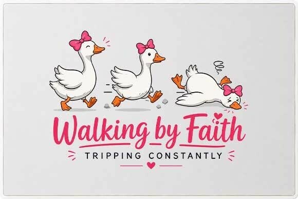 Evaluating the Walking by Faith Goose Graphic PNG for Creative Projects
