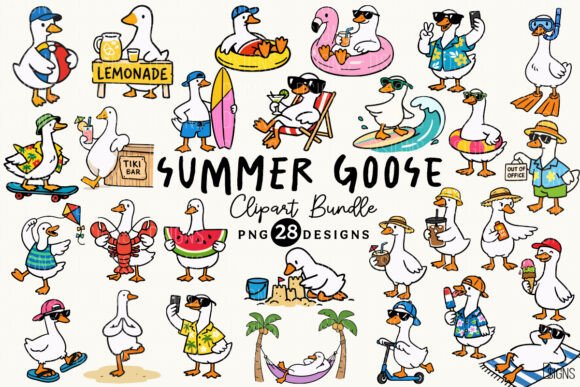 Integrating the Summer Goose Funny Beach Bundle PNG into Your Creative Workflow