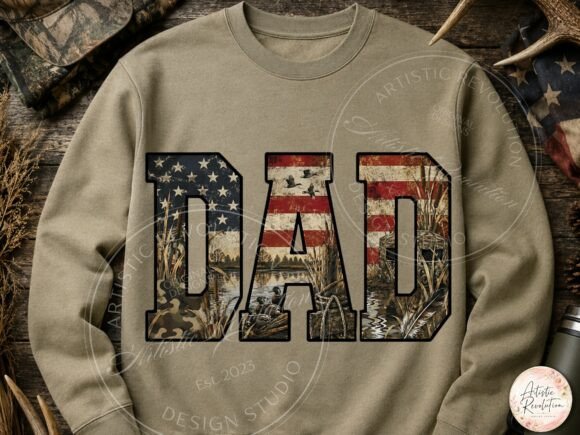 Strategic Branding with Patriotic Dad PNG and Hunting Camo Dad PNG Assets