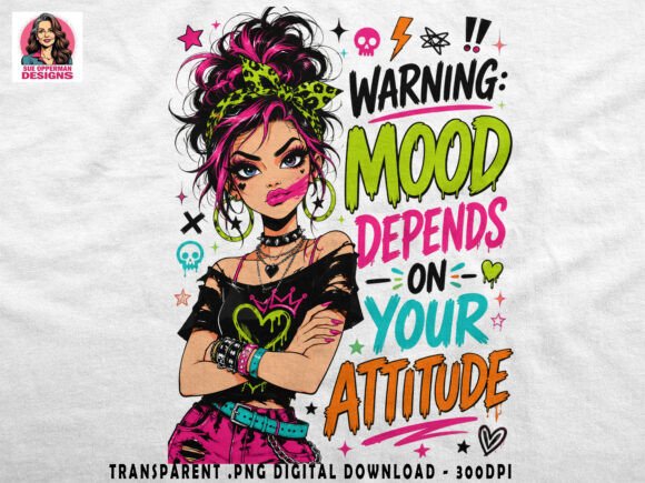 Understanding the Mood Warning PNG Attitude Girl Design for Creative Projects